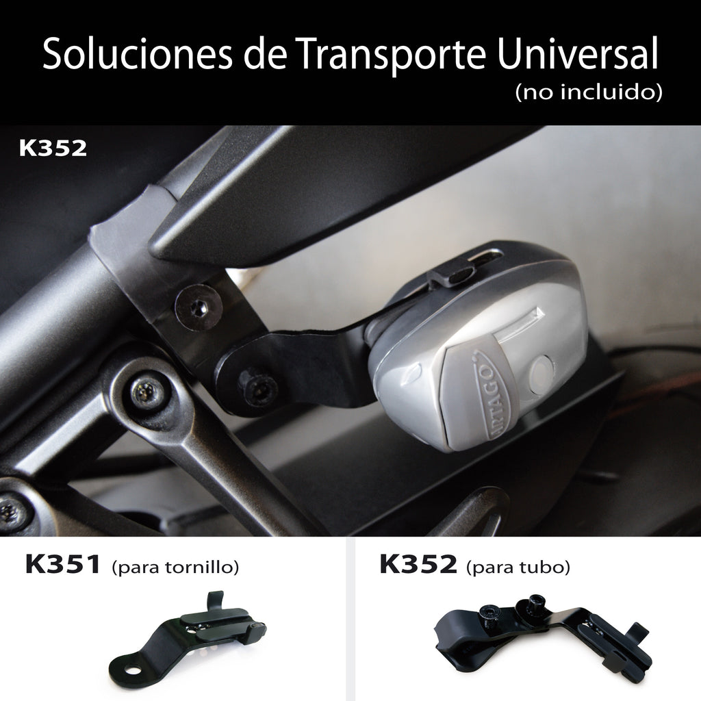 ARTAGO 24S.6M Candado Moto Sin/Con Alarma Don't Touch 120dB, LED Oscuridad, Más Impermeable, Pila Larga Duración, Antirrobo Moto Disco Cerradura Tapa Deslizante, Pinza Cepo Bloqueo 6mm Universal