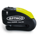 ARTAGO 30X10 Candado Moto Alta Gama, Antirrobo Disco 2en1 Sin/Con Alarma Don't Touch 120dB, Homologado SRA y Sold Secure, Anti-Taladro 5mm, Doble Cierre 10mm Acero Endurecido, Pinza Cepo Moto