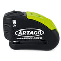 ARTAGO 30X14 Candado Moto Alta Gama, Antirrobo Disco 2en1 Sin/Con Alarma Don't Touch 120dB, Homologado SRA y Sold Secure, Anti-Taladro 5mm, Doble Cierre 14mm Acero Endurecido, Pinza Cepo Moto
