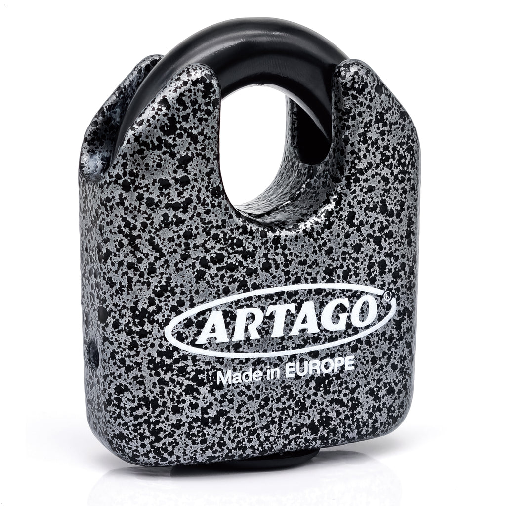 Artago 68T/B Candado Máxima Seguridad ø14mm, BUNKER SELECTION, Homologado Sold Secure Gold, Monoblok, Cerradura con Llave de Alta Seguridad, Combinable con Puerta Exterior, Cadena Grande, Contenedor