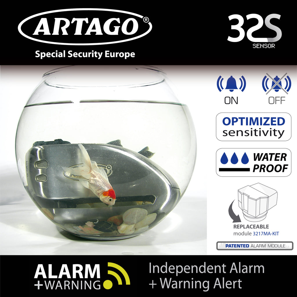 ARTAGO 32 Candado Moto Alta Gama, Mejor Antirrobo Disco Sin/Con Alarma Don't Touch 120dB, Homologado SRA y SSG, Exclusivo Triple Cierre 15.5mm y Blindaje Anti-Taladro 5mm, Acero Inox, Pinza Cepo Moto