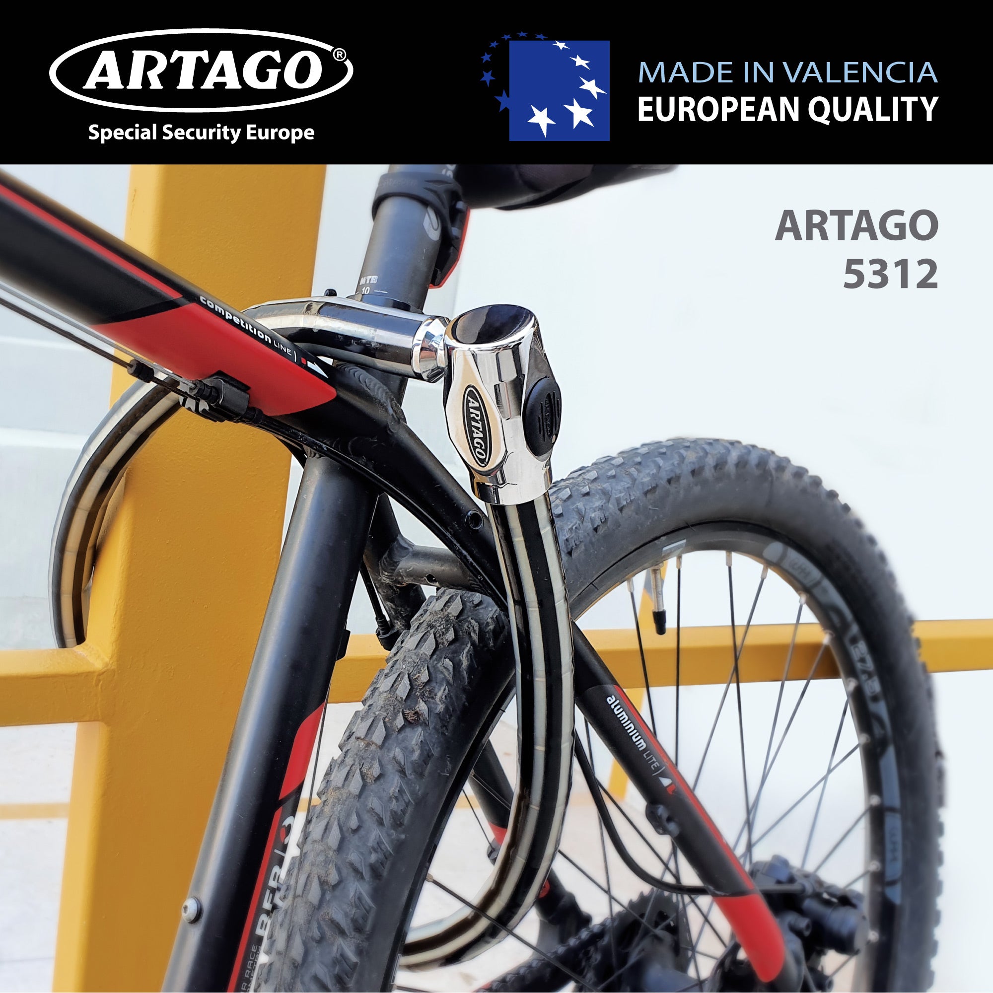 Artago 5315 Pitón Antirrobo Moto Alta Gama, Cerradura Alta Seguridad DISC-TECH ART+, Cierre Blindado Giratorio, Tapa Anti-Polvo, Candado Articulado Cadena Antirrobo para Moto, Scooter, Bici, 150 cm