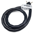 Artago ART6120 Candado Piton Moto Sin o Con Alarma 120dB, Cable Acero Articulado Blindado, 120cm, Flexible, Botón ON, Función Warning, Impermeable, Cadena Pitón Antirrobo Moto Bici, Patinete Electrico