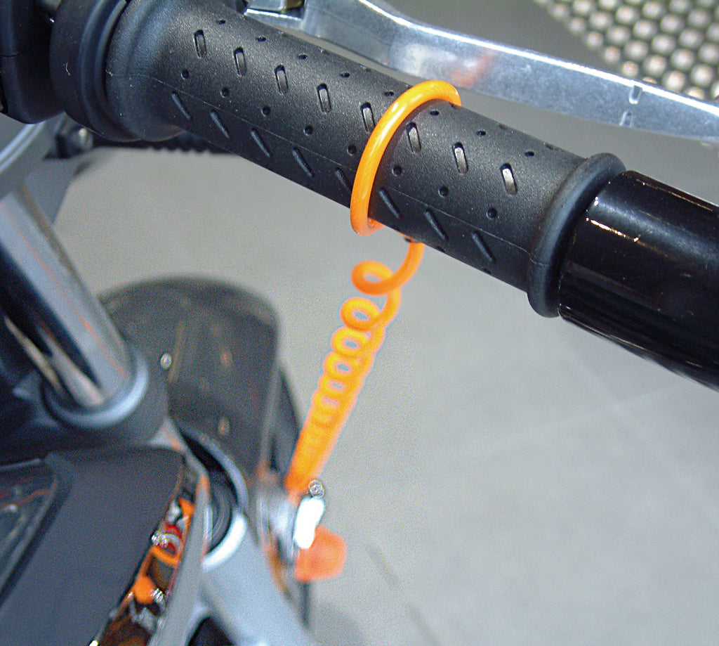 Artago R1 Cable Recordatorio de Acero Trenzado de Alta Calidad, 140cm, Recubrimiento Anti-Arañazos, Reminder Universal para Candado Moto Disco Casco Scooter Bicicleta Patinete, Naranja